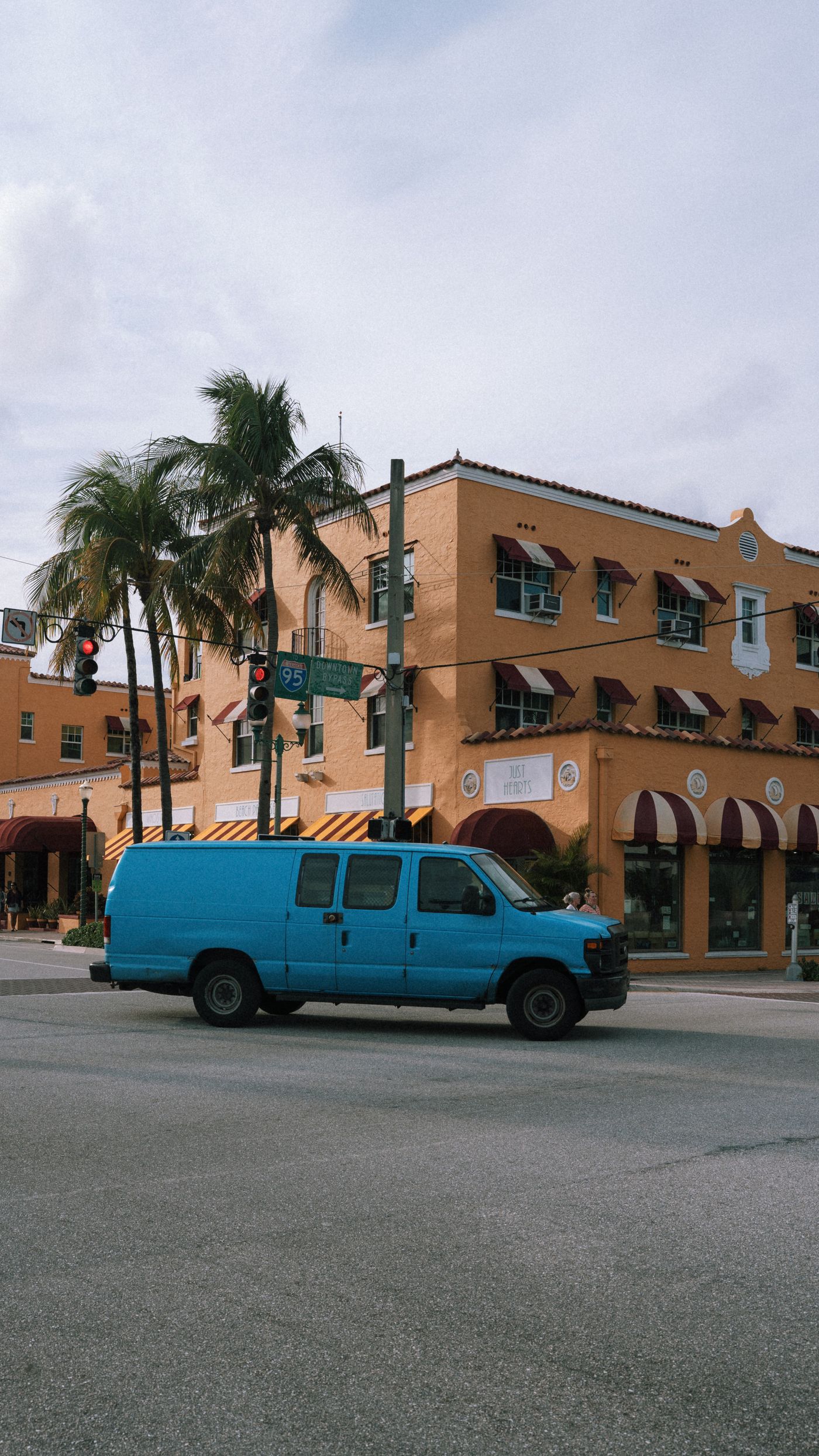 Commercial van on a Miami street